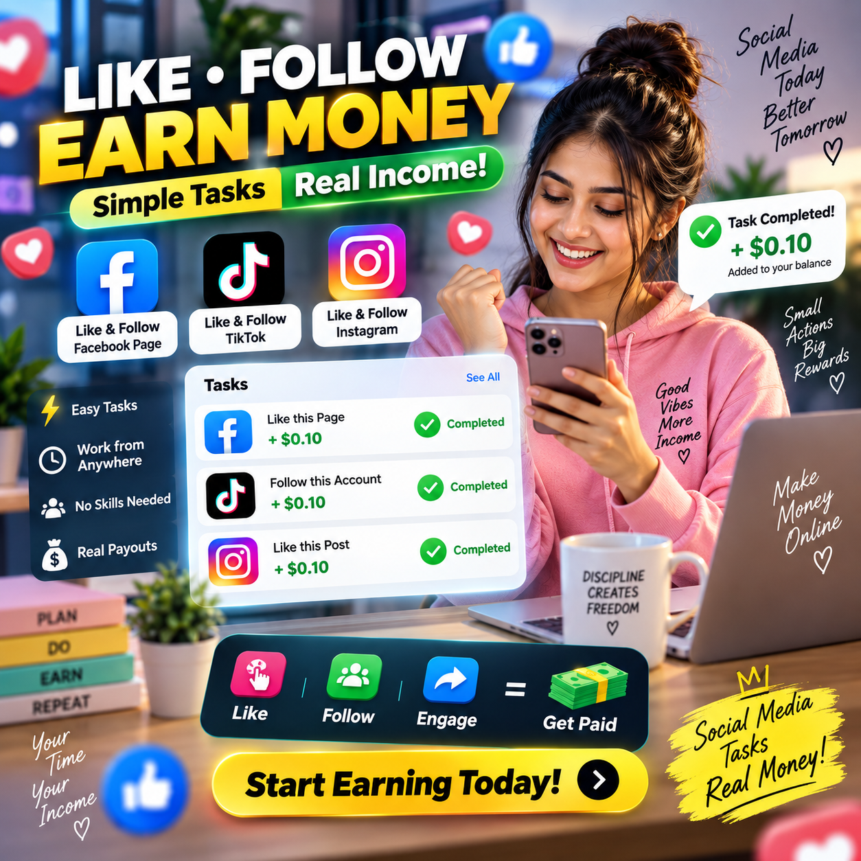 Facebook Page එක Like කරලා අදම අමතර ආදායමක් උපයන්න!